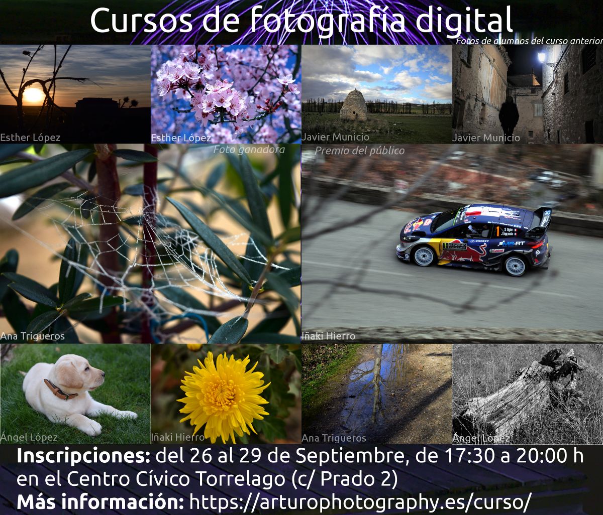 Cursos de fotografía a punto de comenzar