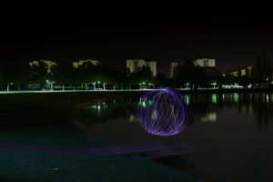 Light painting en el lago